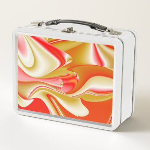 Liebe und Gold Abstrakt 3D Rainbowart Metall Brotdose