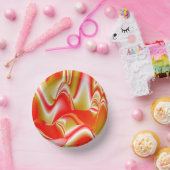 Liebe und Gold Abstrakt 3D Rainbowart Pappteller (Party)