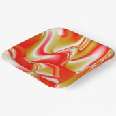 Liebe und Gold Abstrakt 3D Rainbowart Pappteller (Gewinkelt)