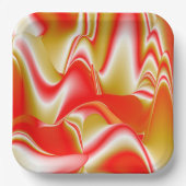 Liebe und Gold Abstrakt 3D Rainbowart Pappteller (Vorderseite)