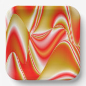 Liebe und Gold Abstrakt 3D Rainbowart Pappteller (Vorderseite)