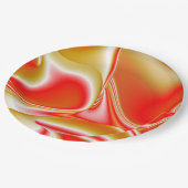 Liebe und Gold Abstrakt 3D Rainbowart Pappteller (Schrägansicht)