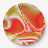 Liebe und Gold Abstrakt 3D Rainbowart Pappteller (Vorderseite)