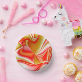Liebe und Gold Abstrakt 3D Rainbowart Pappteller (Party)