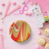 Liebe und Gold Abstrakt 3D Rainbowart Pappteller (Party)