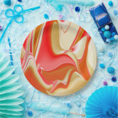 Liebe und Gold Abstrakt 3D Rainbowart Pappteller (Party)