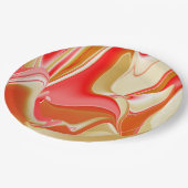 Liebe und Gold Abstrakt 3D Rainbowart Pappteller (Schrägansicht)