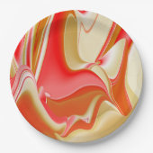 Liebe und Gold Abstrakt 3D Rainbowart Pappteller (Vorderseite)