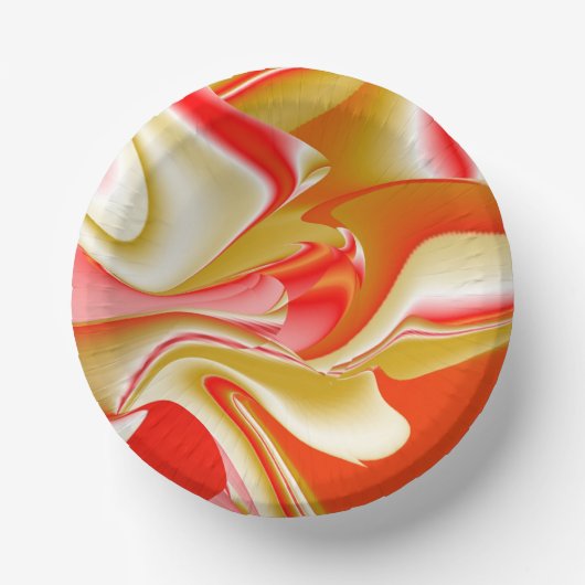 Liebe und Gold Abstrakt 3D Rainbowart Pappteller (Vorderseite)