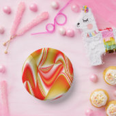 Liebe und Gold Abstrakt 3D Rainbowart Pappteller (Party)