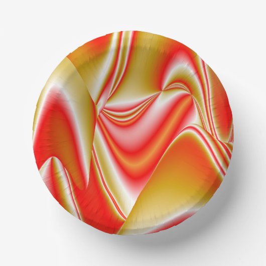 Liebe und Gold Abstrakt 3D Rainbowart Pappteller (Vorderseite)