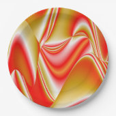 Liebe und Gold Abstrakt 3D Rainbowart Pappteller (Vorderseite)