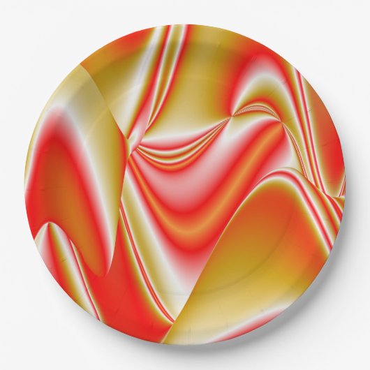 Liebe und Gold Abstrakt 3D Rainbowart Pappteller (Vorderseite)