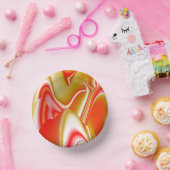 Liebe und Gold Abstrakt 3D Rainbowart Pappteller (Party)