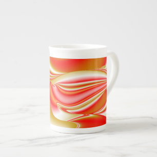 Liebe und Gold Abstrakt 3D Rainbowart Porzellantasse