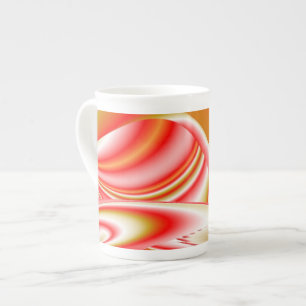 Liebe und Gold Abstrakt 3D Rainbowart Porzellantasse