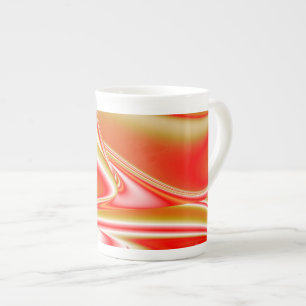 Liebe und Gold Abstrakt 3D Rainbowart Porzellantasse