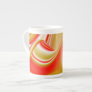 Liebe und Gold Abstrakt 3D Rainbowart Porzellantasse
