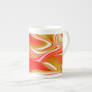 Liebe und Gold Abstrakt 3D Rainbowart Porzellantasse