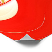 Liebe und Gold Abstrakt 3D Rainbowart Poster (Ecke)