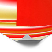 Liebe und Gold Abstrakt 3D Rainbowart Poster (Ecke)