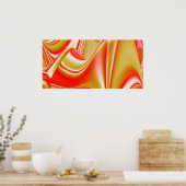 Liebe und Gold Abstrakt 3D Rainbowart Poster (Küche)