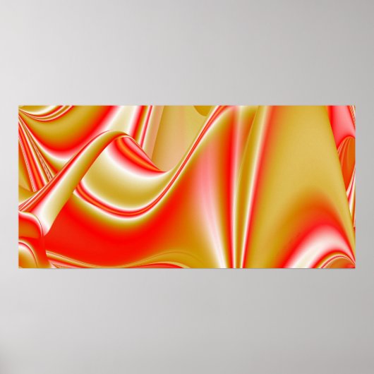 Liebe und Gold Abstrakt 3D Rainbowart Poster (Vorne)