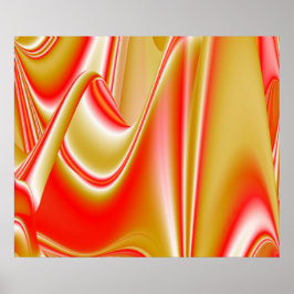 Liebe und Gold Abstrakt 3D Rainbowart Poster