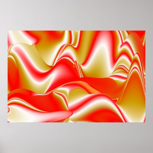 Liebe und Gold Abstrakt 3D Rainbowart Poster (Vorne)