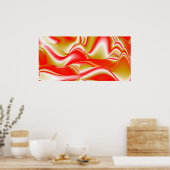 Liebe und Gold Abstrakt 3D Rainbowart Poster (Küche)