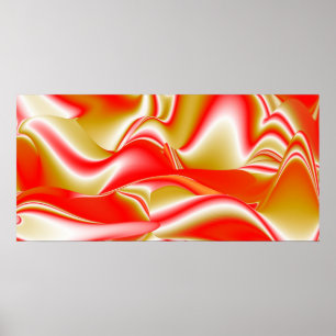 Liebe und Gold Abstrakt 3D Rainbowart Poster