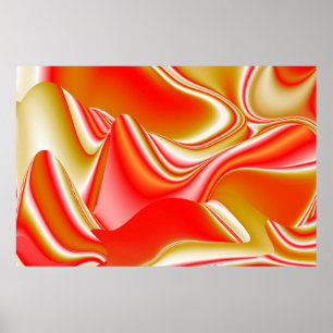 Liebe und Gold Abstrakt 3D Rainbowart Poster