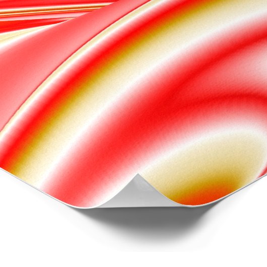 Liebe und Gold Abstrakt 3D Rainbowart Poster (Ecke)