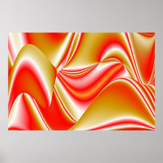 Liebe und Gold Abstrakt 3D Rainbowart Poster (Vorne)