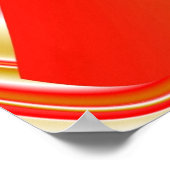 Liebe und Gold Abstrakt 3D Rainbowart Poster (Ecke)