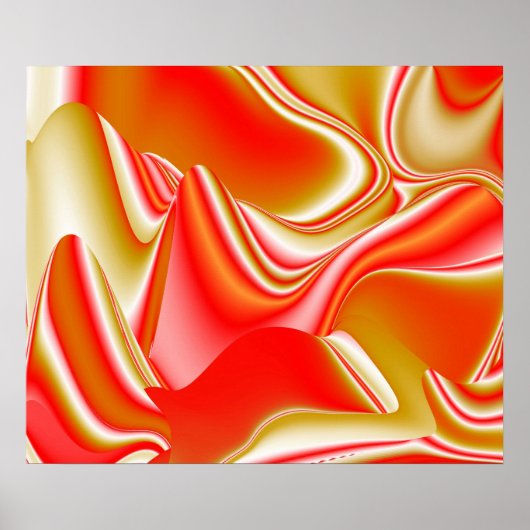 Liebe und Gold Abstrakt 3D Rainbowart Poster (Vorne)