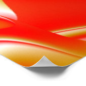 Liebe und Gold Abstrakt 3D Rainbowart Poster (Ecke)