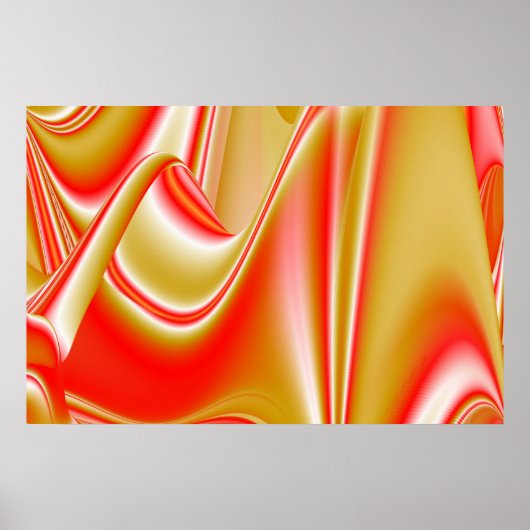 Liebe und Gold Abstrakt 3D Rainbowart Poster (Vorne)