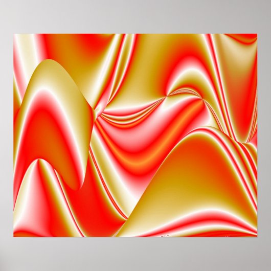 Liebe und Gold Abstrakt 3D Rainbowart Poster (Vorne)