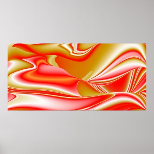 Liebe und Gold Abstrakt 3D Rainbowart Poster (Vorne)