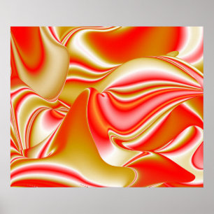 Liebe und Gold Abstrakt 3D Rainbowart Poster