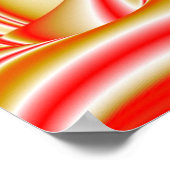 Liebe und Gold Abstrakt 3D Rainbowart Poster (Ecke)