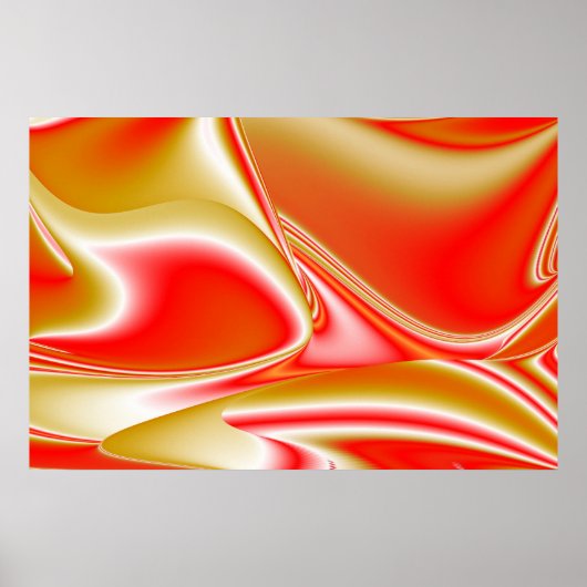 Liebe und Gold Abstrakt 3D Rainbowart Poster (Vorne)