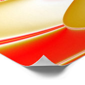 Liebe und Gold Abstrakt 3D Rainbowart Poster (Ecke)