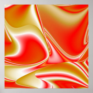Liebe und Gold Abstrakt 3D Rainbowart Poster