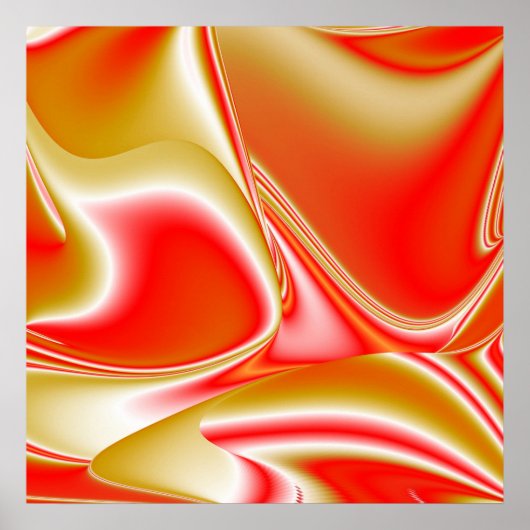 Liebe und Gold Abstrakt 3D Rainbowart Poster (Vorne)