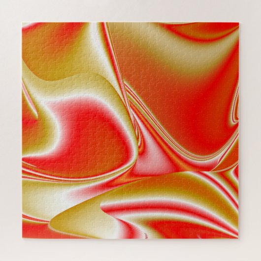 Liebe und Gold Abstrakt 3D Rainbowart Puzzle (Horizontal)