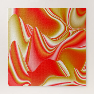 Liebe und Gold Abstrakt 3D Rainbowart Puzzle