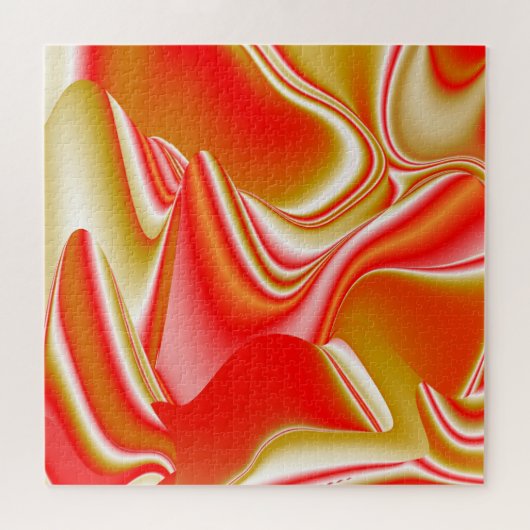 Liebe und Gold Abstrakt 3D Rainbowart Puzzle (Horizontal)