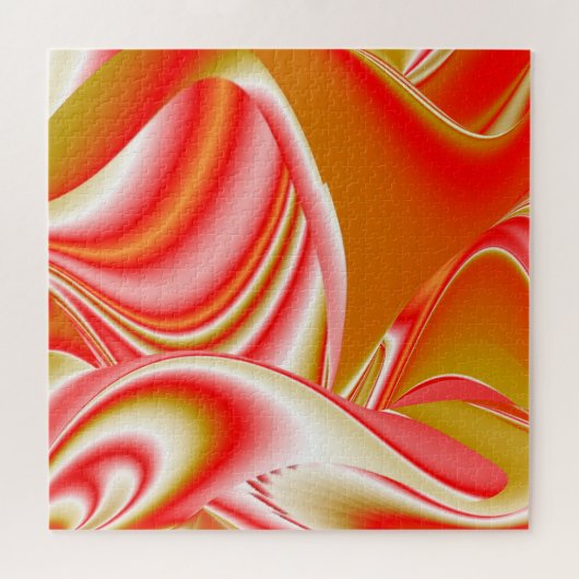 Liebe und Gold Abstrakt 3D Rainbowart Puzzle (Horizontal)